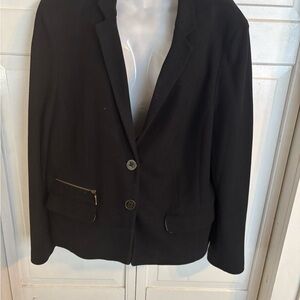 Chico Classic Black Women's Blazer Fits like Sz 10
